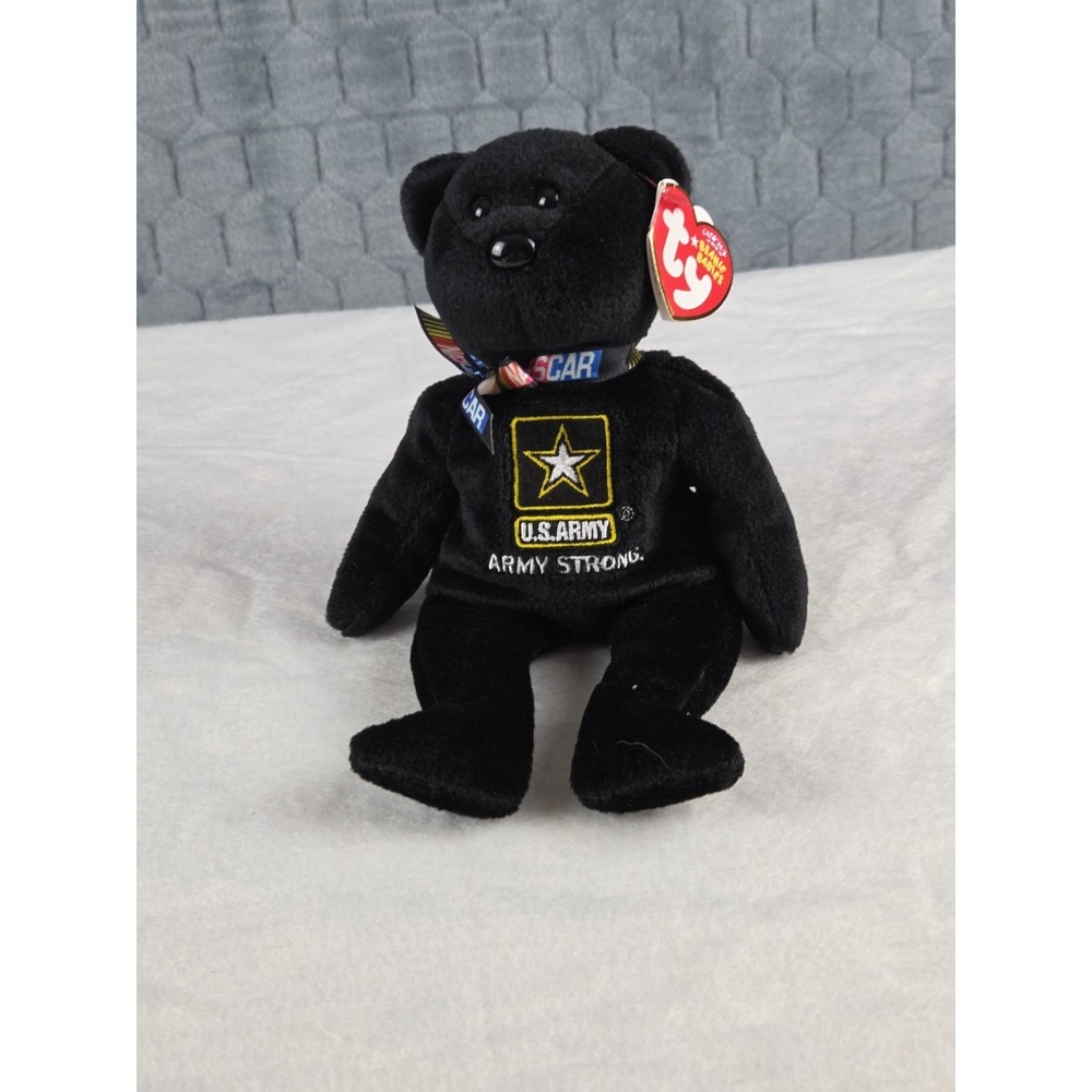 Ty Beanie Baby MARK MARTIN #01 the NASCAR Bear 8.5" NEW MWMTs Stuffed Animal Toy
